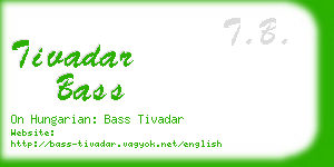 tivadar bass business card